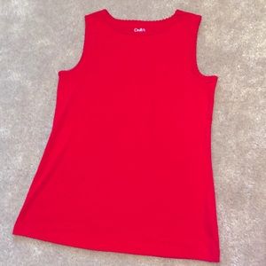 NWOT Croft & Barrow Scallop Trim Tank Size S